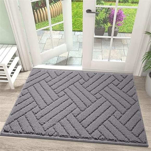 Door Mat Indoor, Non-Slip Rubber Backing Entry Rug & Door Mats, Low-Profile - Picture 7 of 7